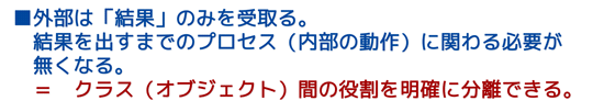 カプセル化（情報隠蔽）の目的2：クラス（オブジェクト）間の関わりをアクセス権で明確にする