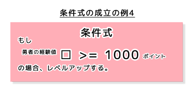 条件式の成立の例4